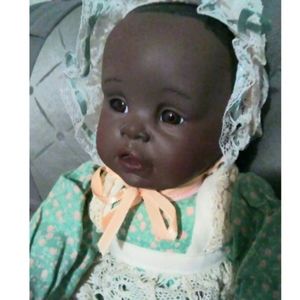 Ceramic Baby Doll Dolly African American 1991 Missing You 1991 Ashton Drake
